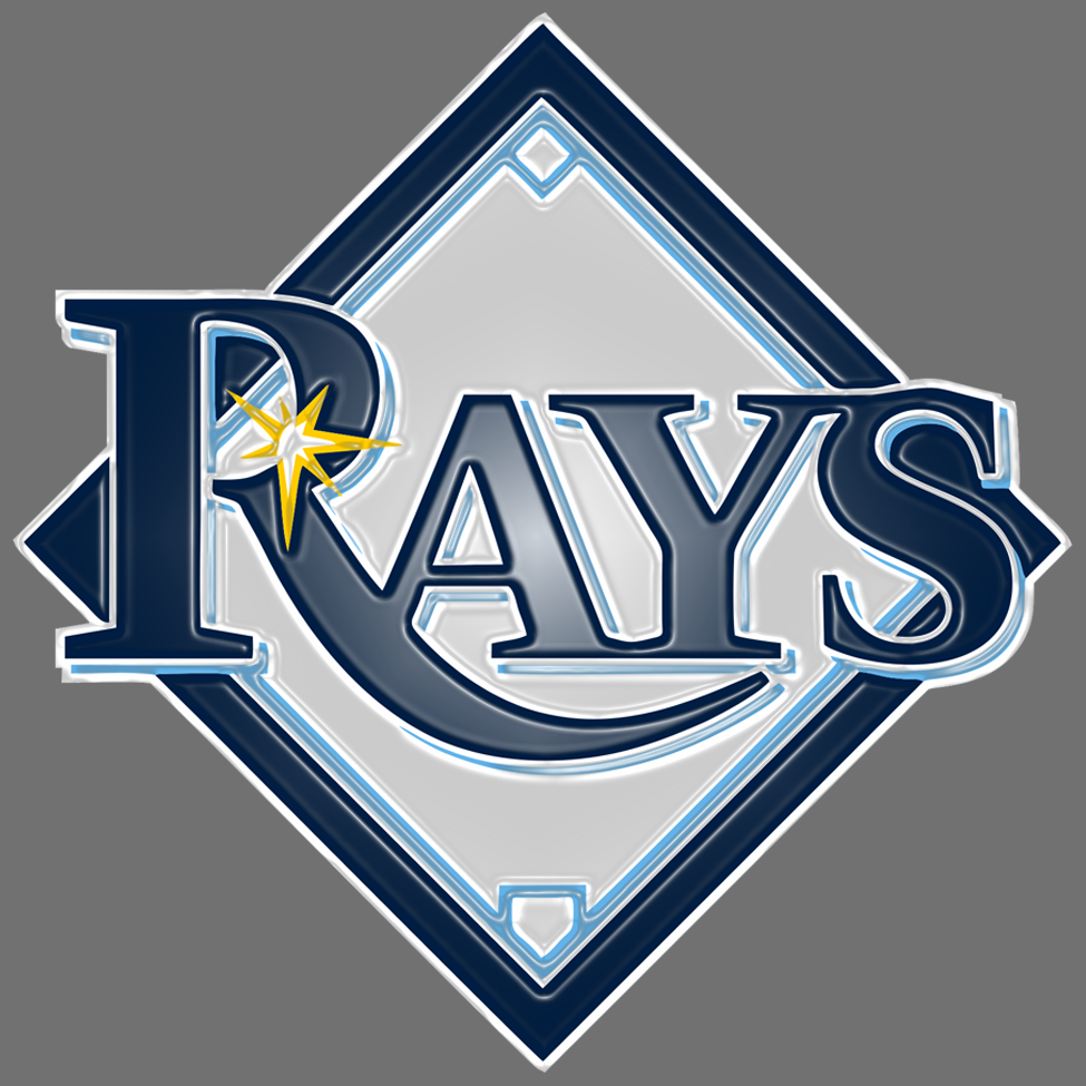 Tampa Bay Rays Plastic Effect Logo vinyl decal